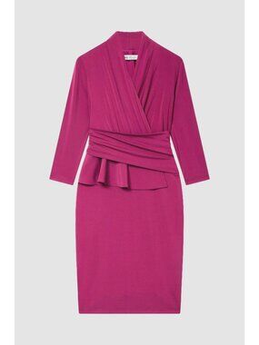 The Fold London Arlington Dress Berry Pink NWT UK 16 US 12